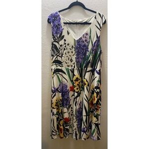 Tommy Hilfiger  Women's  XL Floral Print V Neck Sleeveless Midi Dress  NWT